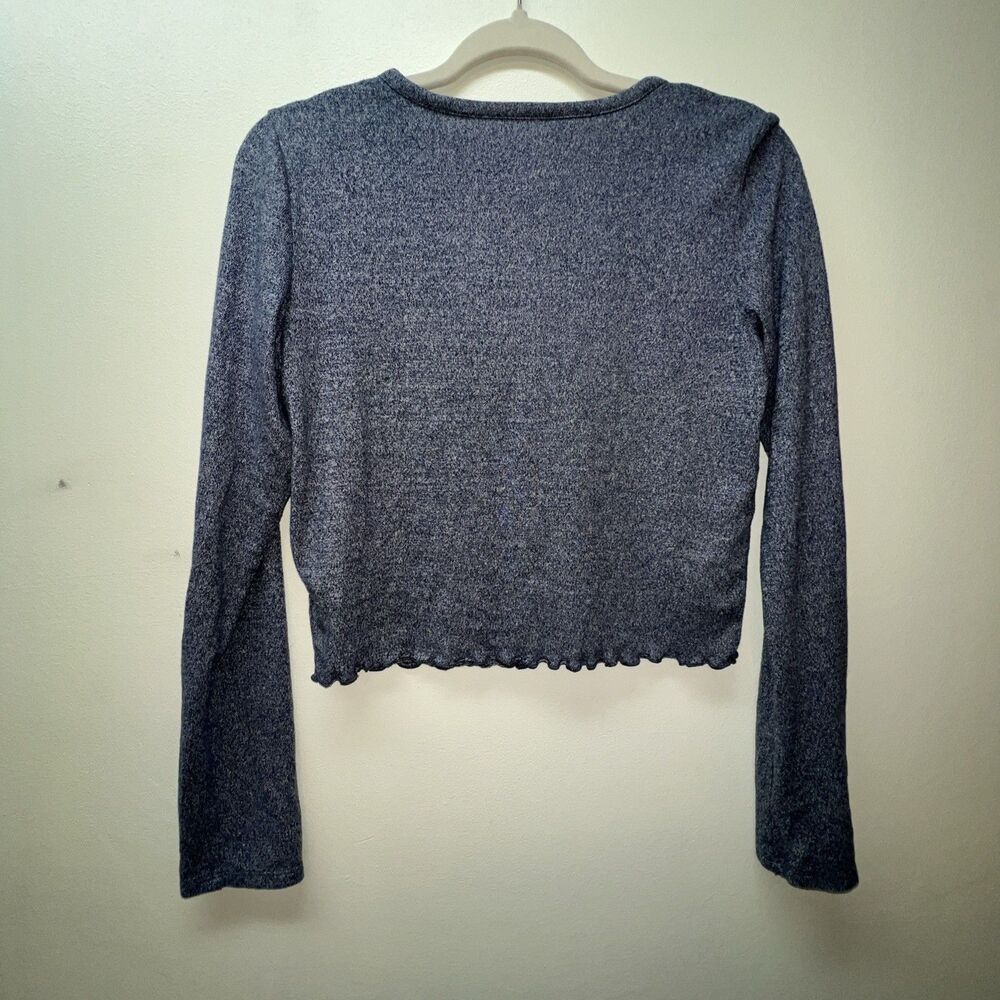 American‎ Eagle Soft and Sexy Plush Womens Blue Cropped Cardigan Sweater Size S - Picture 4 of 7